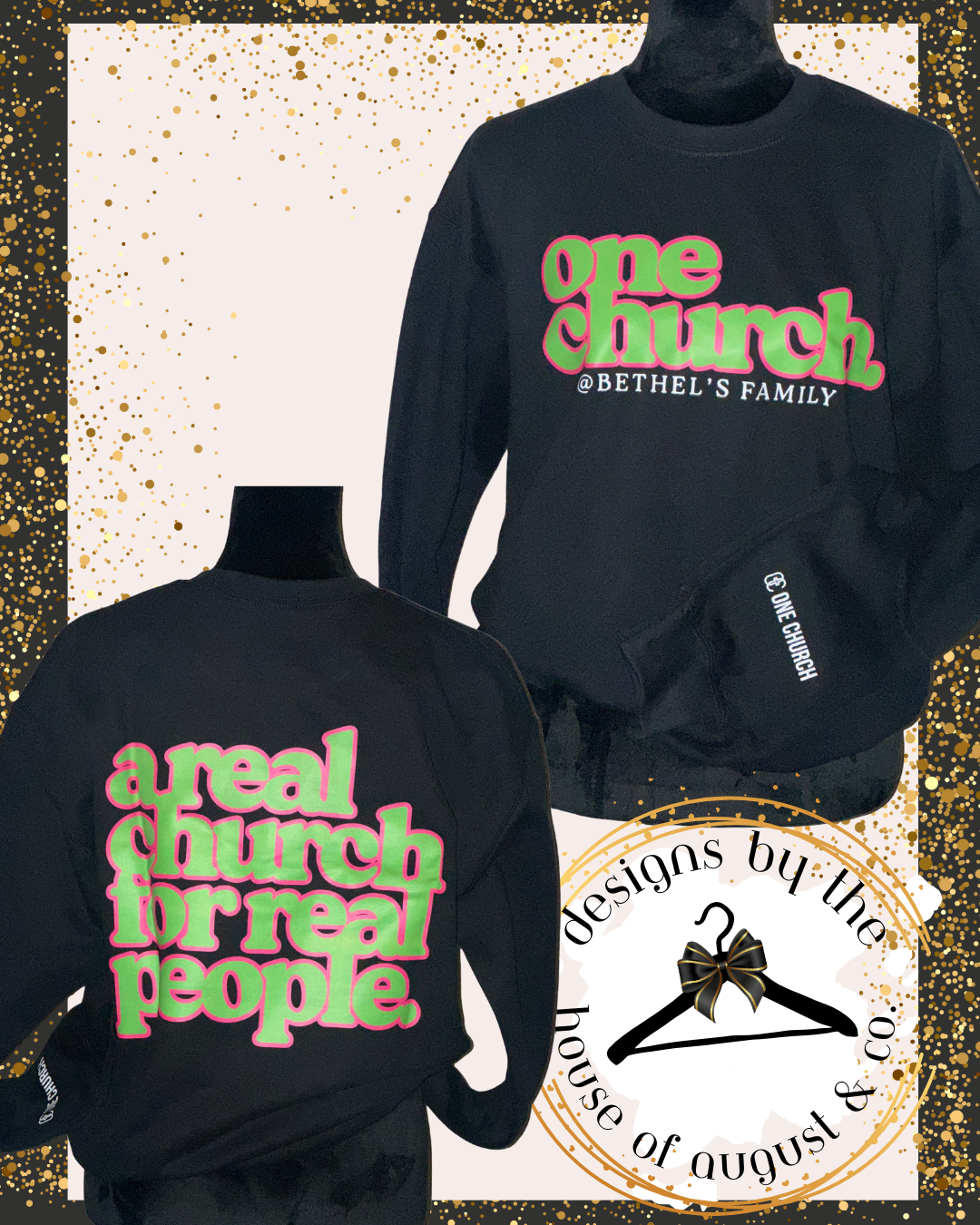 One Church- a real church in Pink & Green