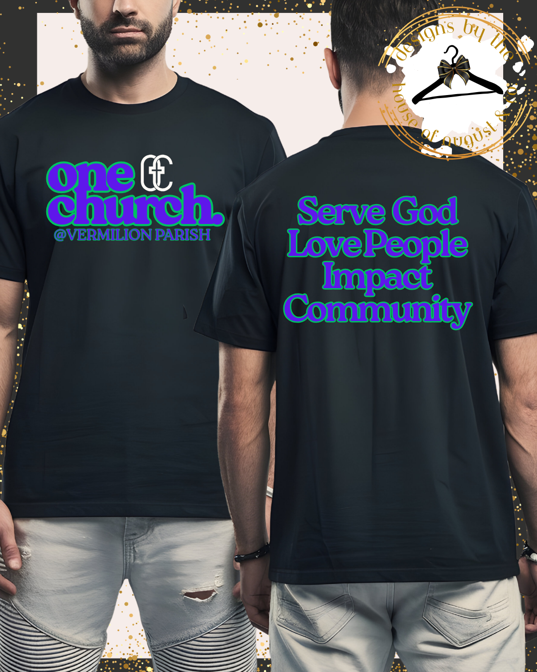 One Church at Vermilion Parish Merch - One Church Mardi Gras Tee