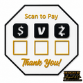 Scan To Pay Sign- up to 3 colors with stand